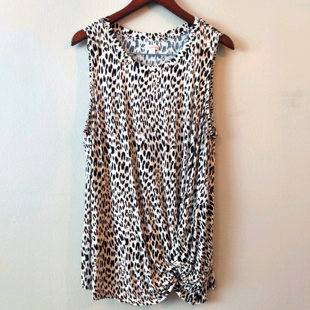 Leopard-print tank top